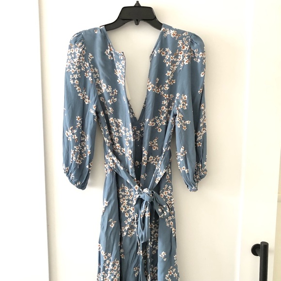 Faithfull the Brand Blue Floral Midi Dress XS - Picture 16 of 16
